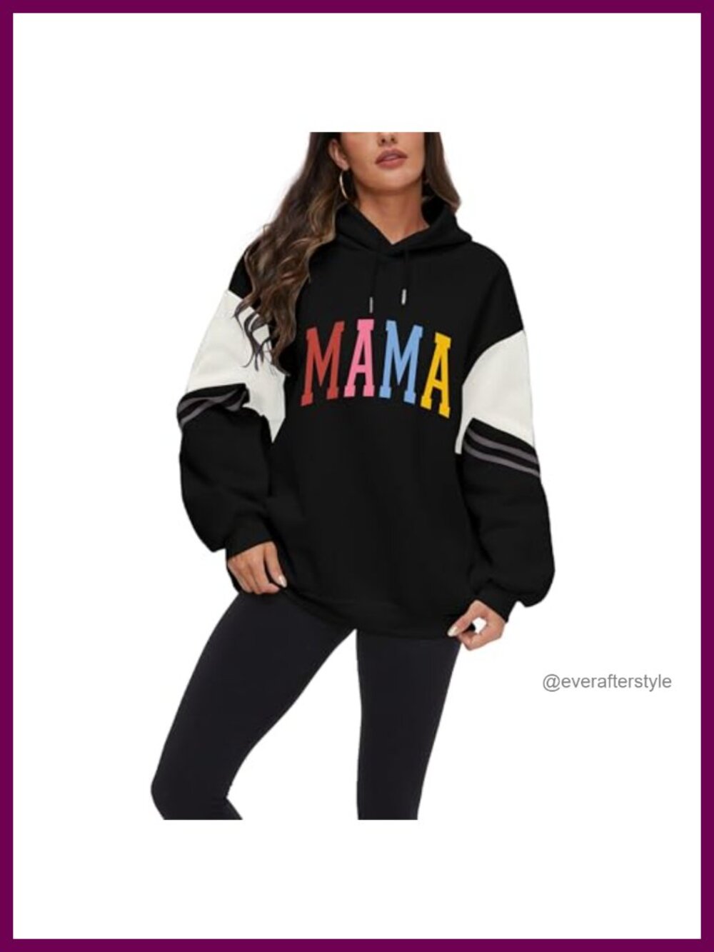 Oversized Mama Hoodie Womens Long Sleeve Pullover Sweatshirt